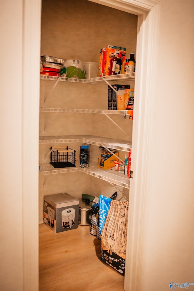 view of storage area