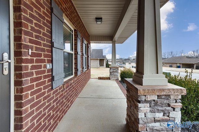 view of patio with covered porch