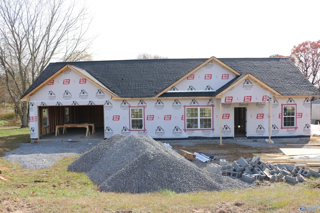 view of unfinished property