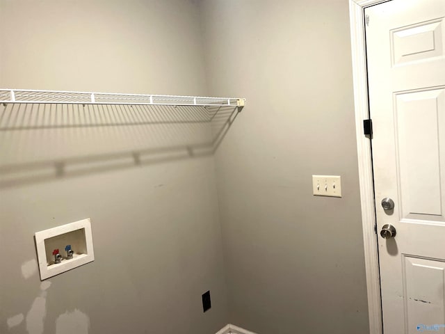 laundry room featuring laundry area and washer hookup