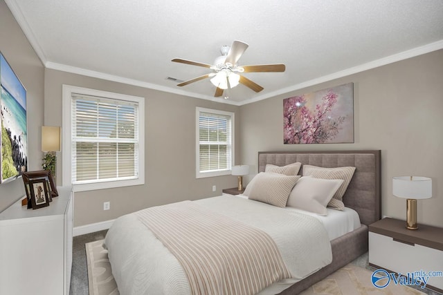 22656 Riviera Dr, Athens, AL 35613 - bedroom with crown molding, ceiling fan, and baseboards