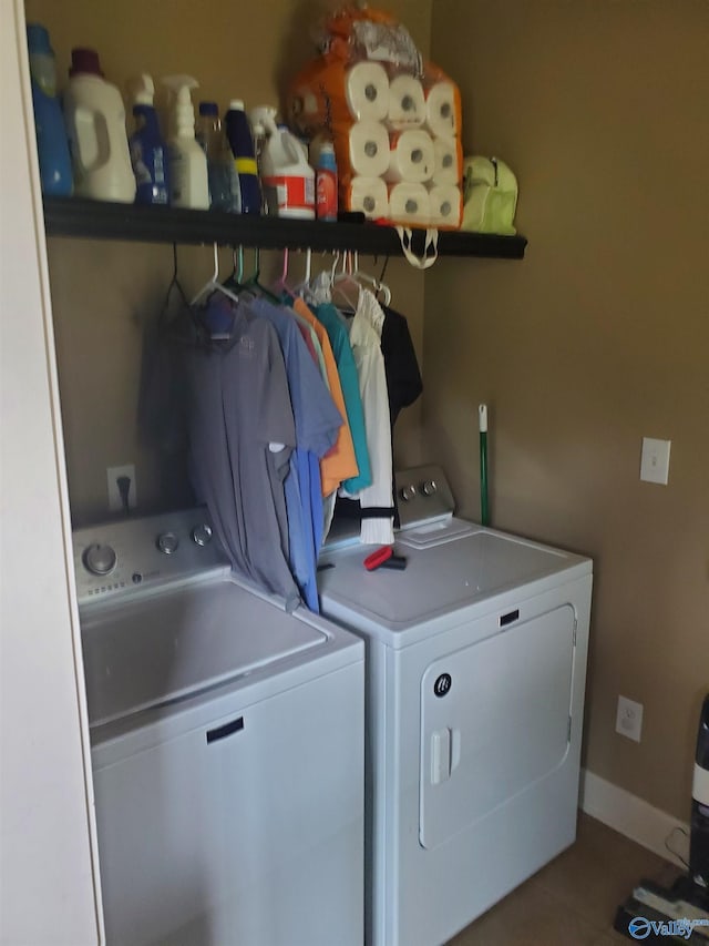 laundry area with washer and dryer