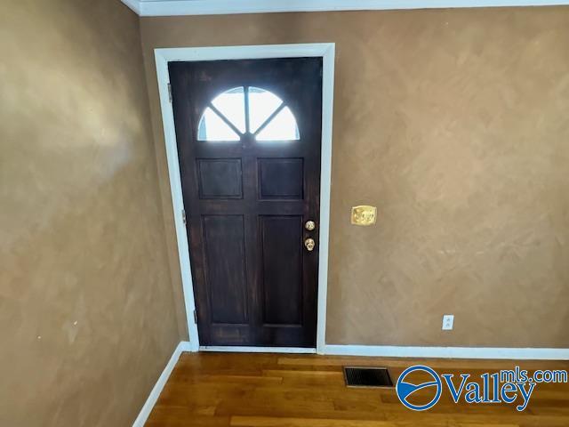 entryway featuring hardwood / wood-style floors