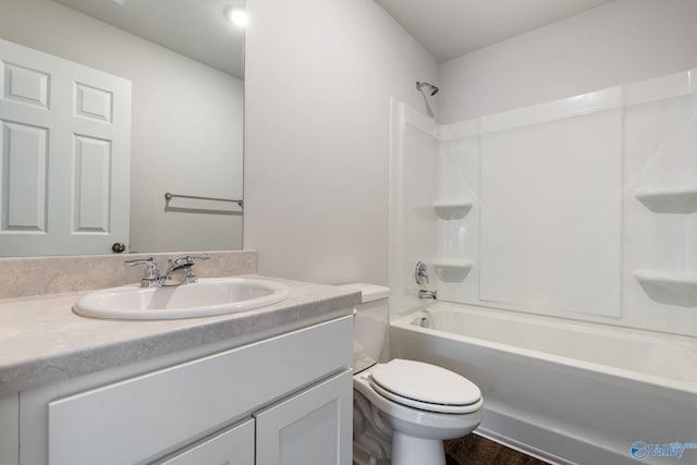4025 Sherri St SW, Decatur, AL 35603 - bathroom with vanity, tub / shower combination, and wood finished floors
