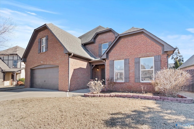 view of front facade with a garage