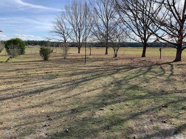 view of yard featuring a rural view