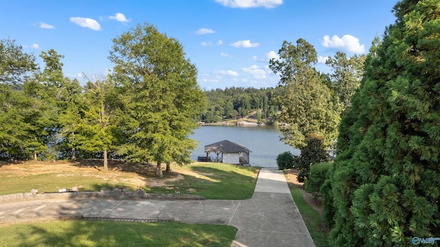 water view with a forest view