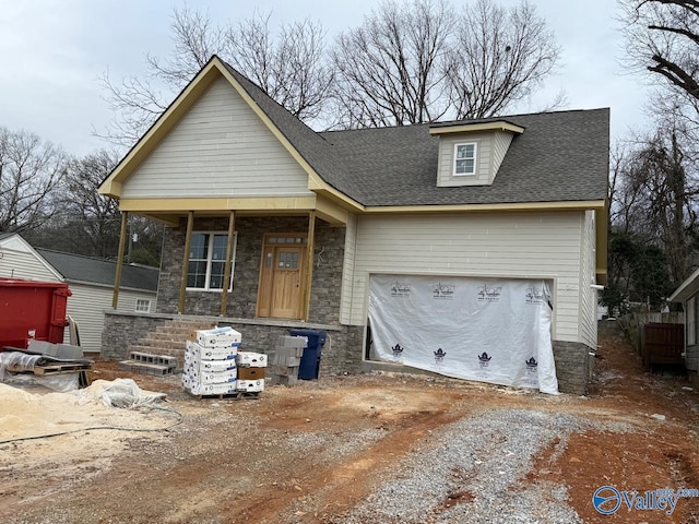 2703 Woodview Dr, Huntsville, AL 35801 - view of front of home featuring a garage and a porch