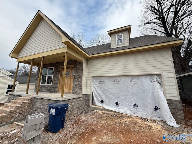 view of front of house featuring a garage