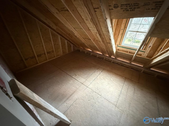 view of attic