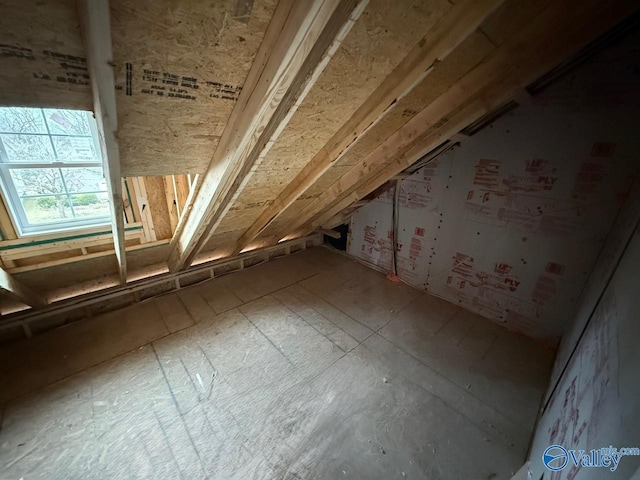 view of attic