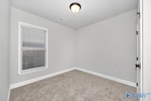 view of carpeted empty room