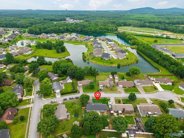 2009 SW Danbury Cir SW, Huntsville, AL 35803 - aerial perspective of suburban area with a nearby body of water and a heavily wooded area