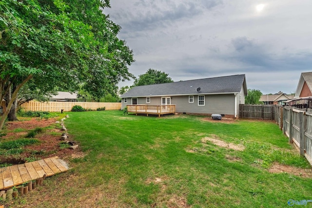 2009 SW Danbury Cir SW, Huntsville, AL 35803 - rear view of property with a deck and crawl space