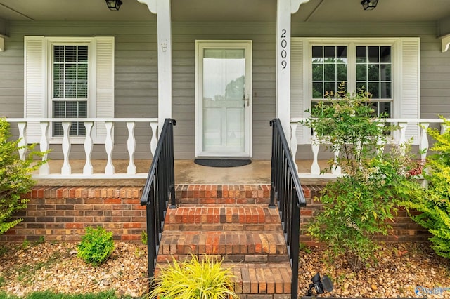 2009 SW Danbury Cir SW, Huntsville, AL 35803 - doorway to property with covered porch