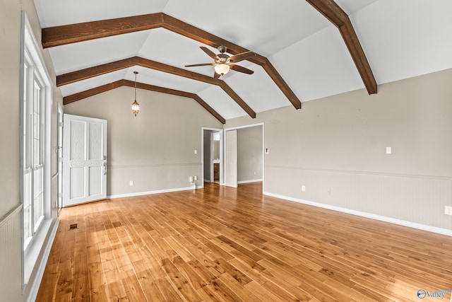 2009 SW Danbury Cir SW, Huntsville, AL 35803 - unfurnished living room featuring ceiling fan and light wood-type flooring
