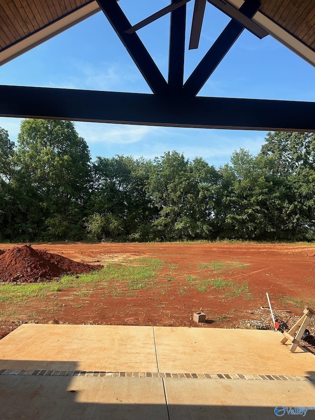 view of yard with a patio area