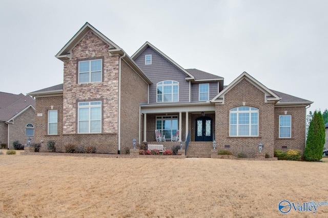 view of front of home featuring covered porch