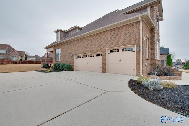 view of home's exterior featuring a garage