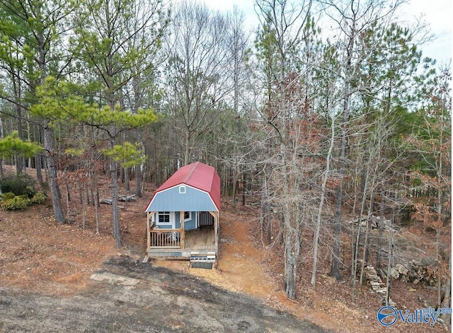 exterior space with a porch