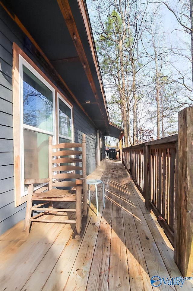 view of wooden terrace