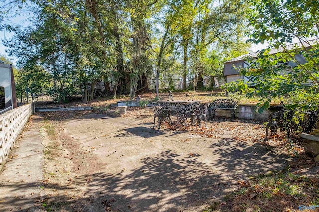 view of yard with a patio area