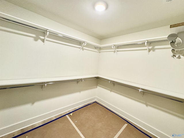 view of walk in closet