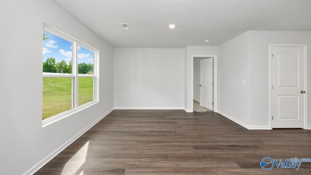 123 Trestle Point Dr, Harvest, AL 35749 - empty room featuring baseboards, wood finished floors, and recessed lighting