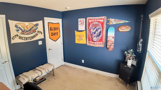 view of carpeted bedroom