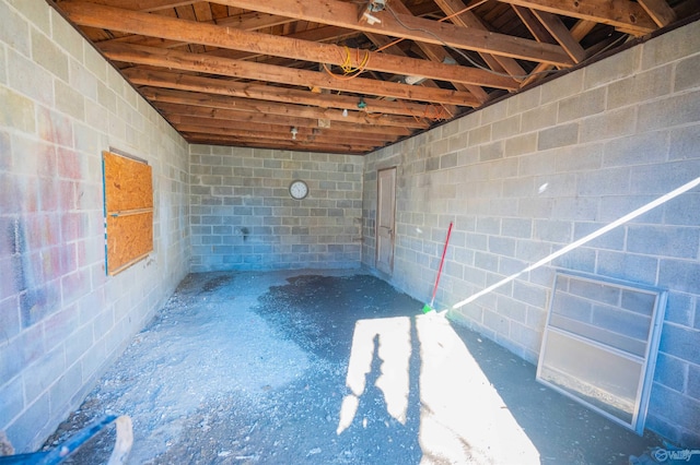 interior space with lofted ceiling