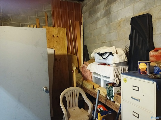 view of storage room