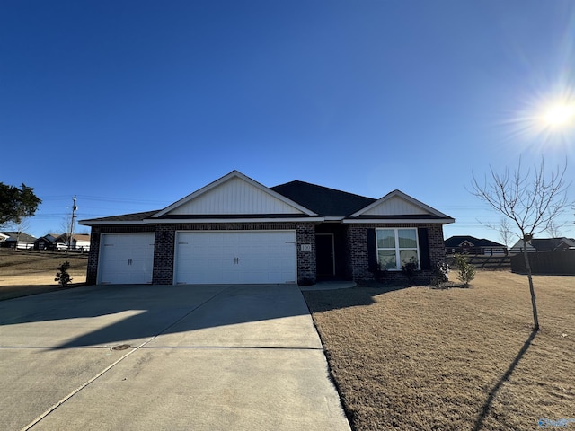 ranch-style house featuring a garage