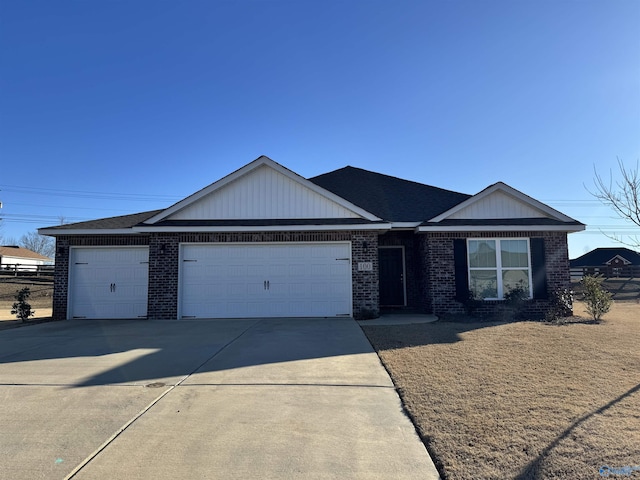 ranch-style home with a garage