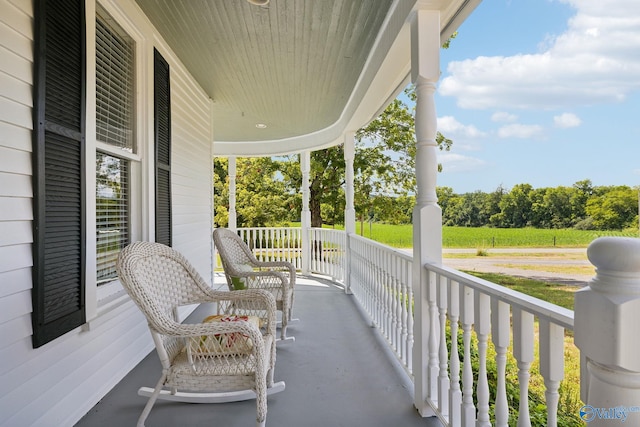 balcony with covered porch