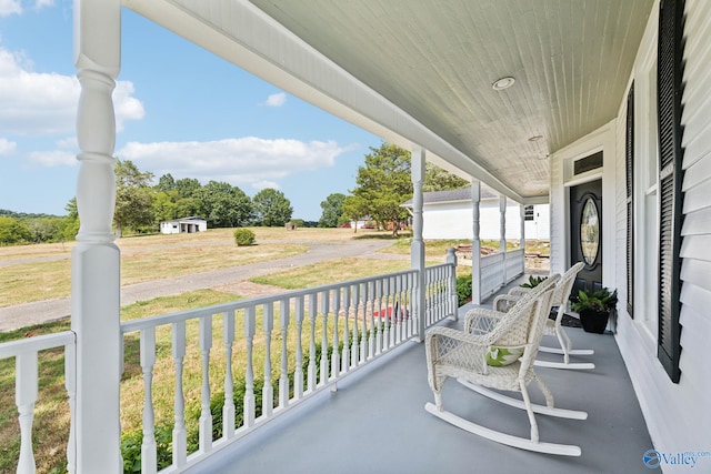 view of patio / terrace with a porch