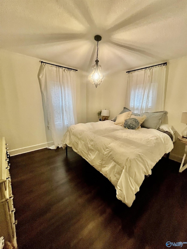 bedroom with a textured ceiling