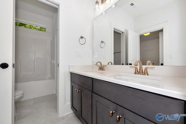 60 Trail Loop Rd, Huntsville, AL 35803 - bathroom featuring double vanity and tile patterned floors