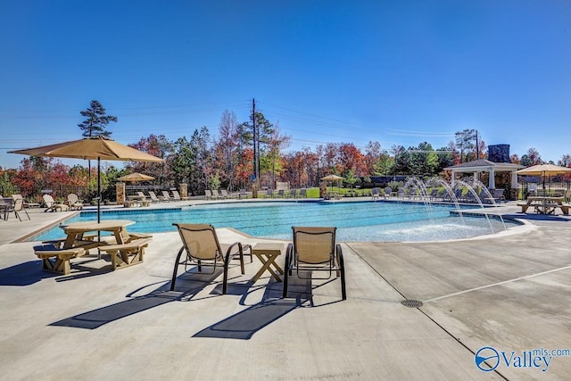 60 Trail Loop Rd, Huntsville, AL 35803 - community pool featuring a patio area