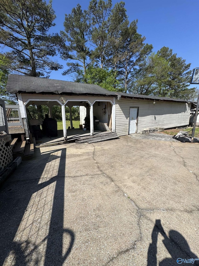 view of parking / parking lot