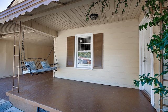 view of patio with a porch