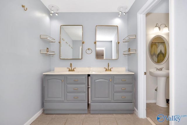 2614 Vista Dr SE, Huntsville, AL 35803 - full bathroom with tile patterned floors and baseboards