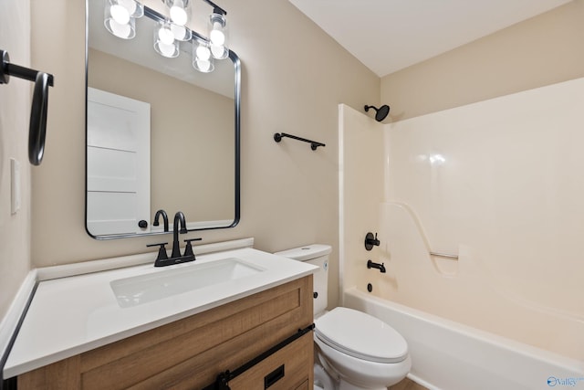 12034 Runningmeade Trl SE, Huntsville, AL 35803 - full bathroom with toilet, vanity, and shower / washtub combination