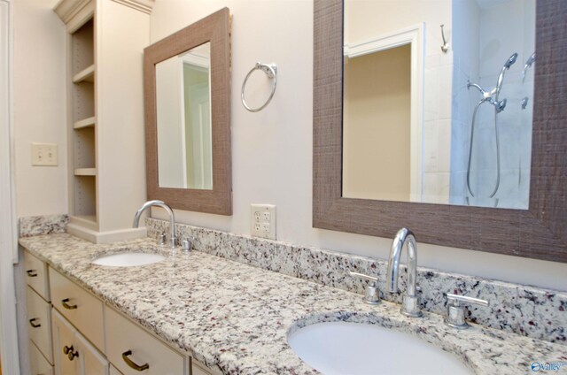 bathroom featuring vanity and built in features