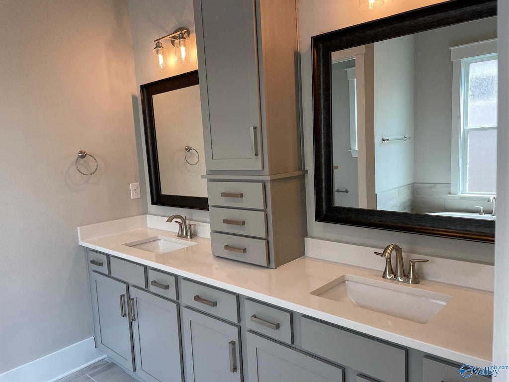 bathroom with vanity