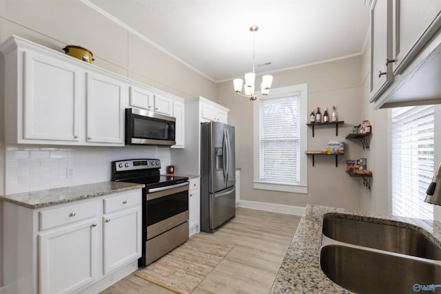 kitchen with sink, white cabinets, and stainless steel appliances