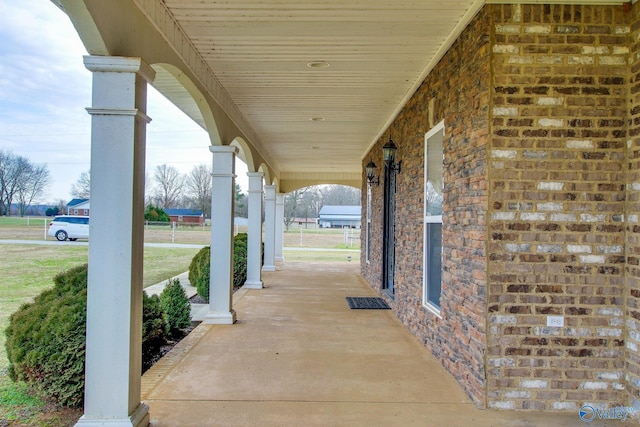 view of patio / terrace featuring covered porch