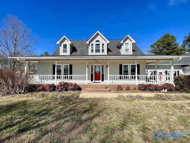 view of front of home featuring covered porch