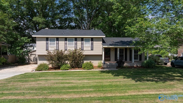 10012 Allison Dr, Huntsville, AL 35803 - tri-level home featuring driveway and a front yard