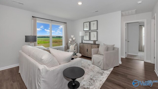 18891 Wicklow Cir, Athens, AL 35613 - living room featuring baseboards, wood finished floors, and recessed lighting