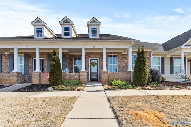 view of front of property with a porch